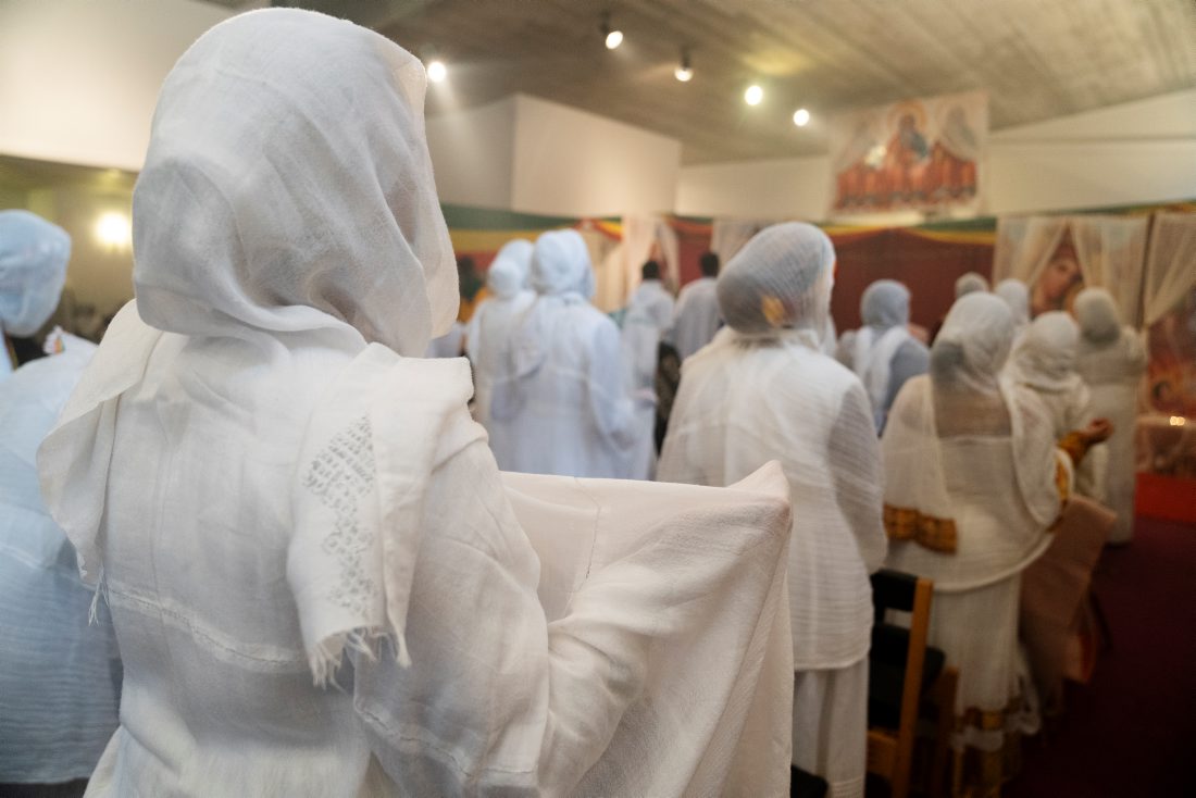 Gottesdienst in der aethiopisch-orthodoxen Gemeinde